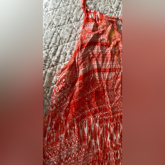 Spagetti strap maxi dress in bold orange print size XXL (20) by Faded Glory. - Picture 4 of 7